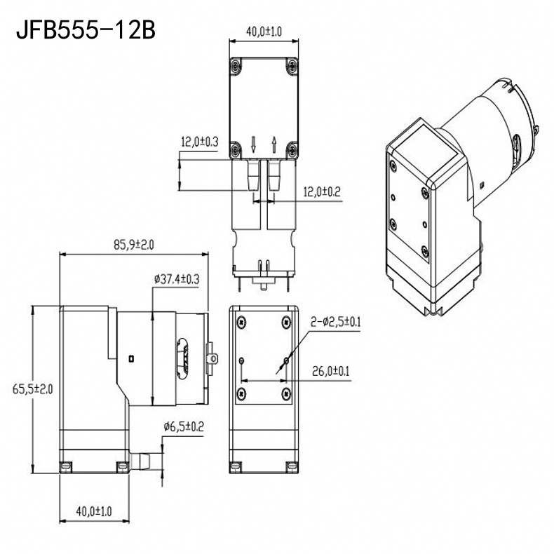 JFB555-12B规格尺寸